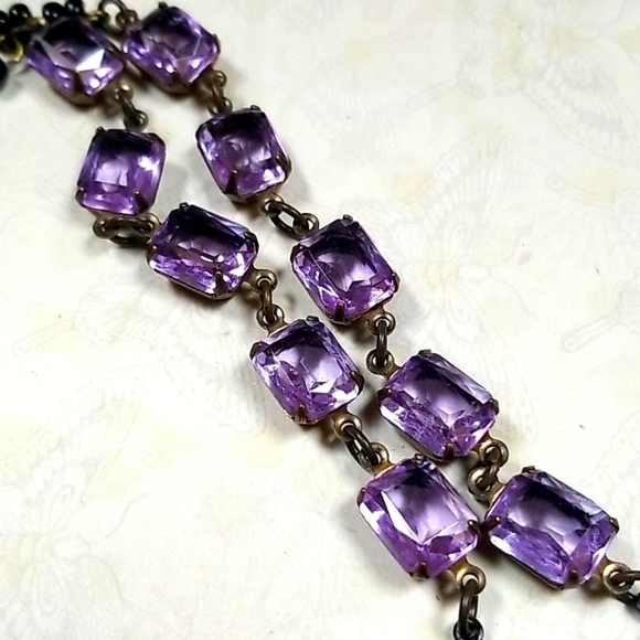 Repurposed 1950s Vintage Jewelry Art Deco Art Nouveau Design Assemblage Necklace - Picture 10 of 12